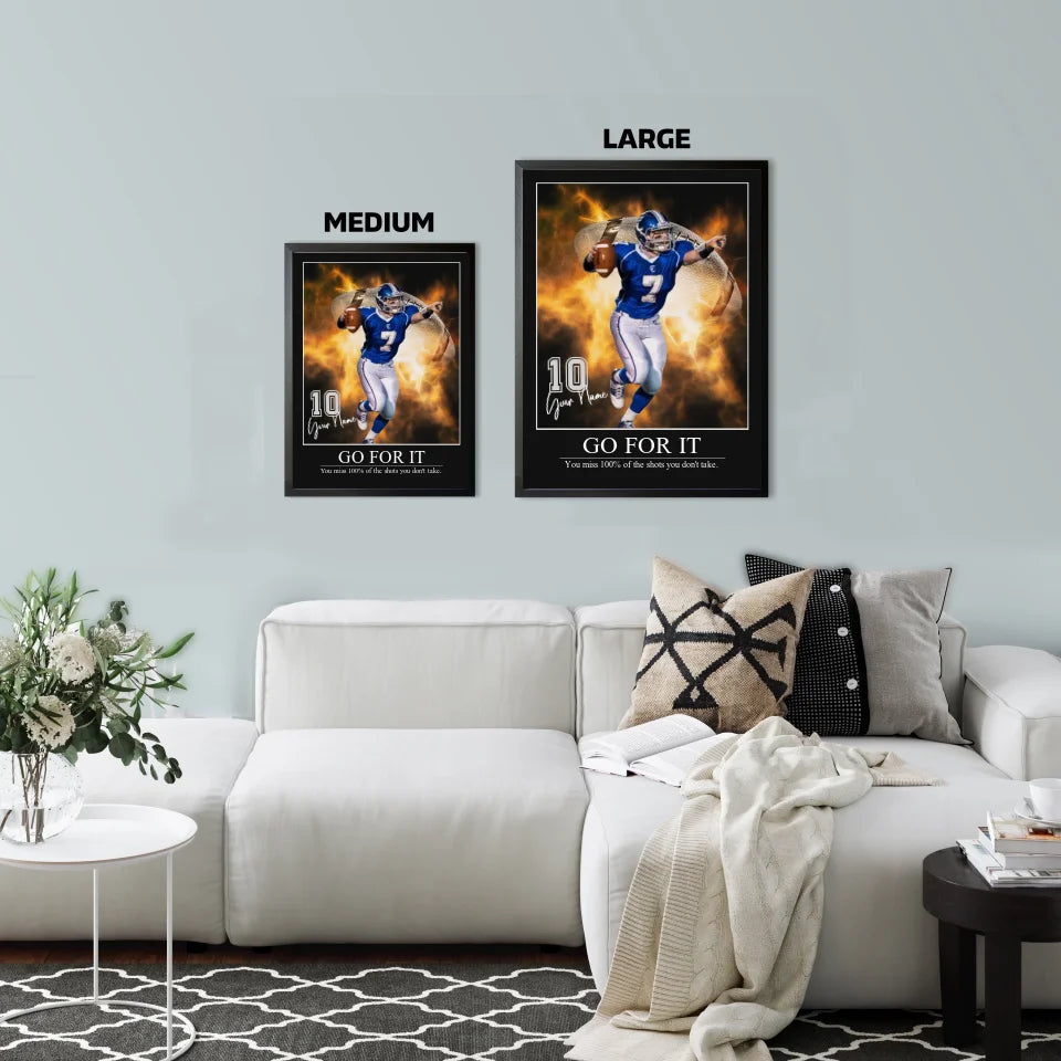 "Electric Moment" Custom Football Wall Art