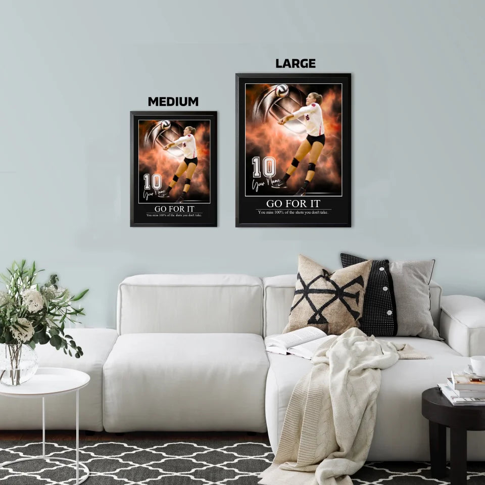 "Electric Moment" Custom Volleyball Wall Art