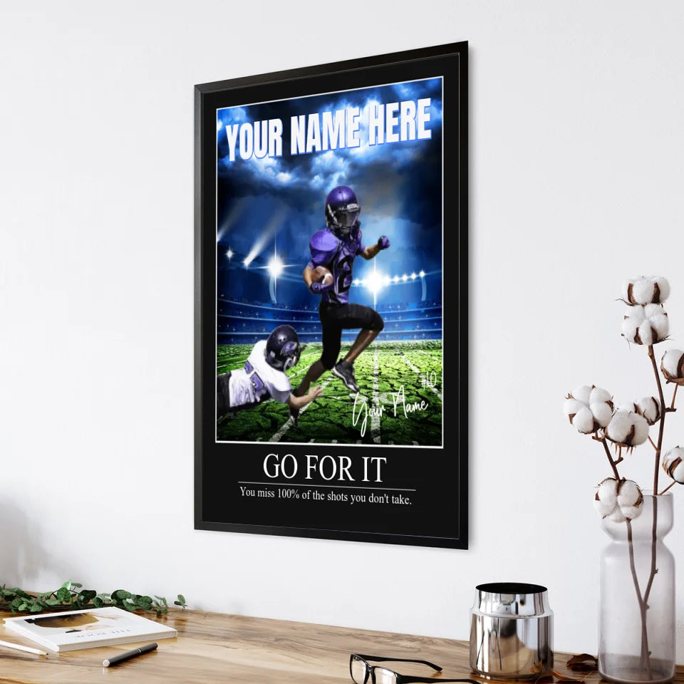 "Bright Lights" Custom Football Wall Art