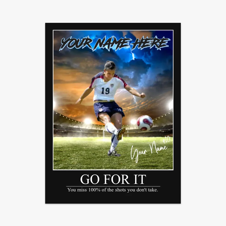 "Smashing Thru" Custom Soccer Wall Art