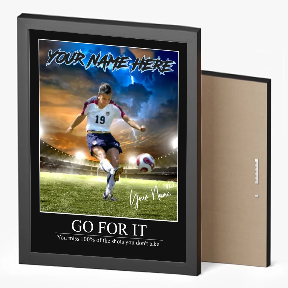 "Smashing Thru" Custom Soccer Wall Art