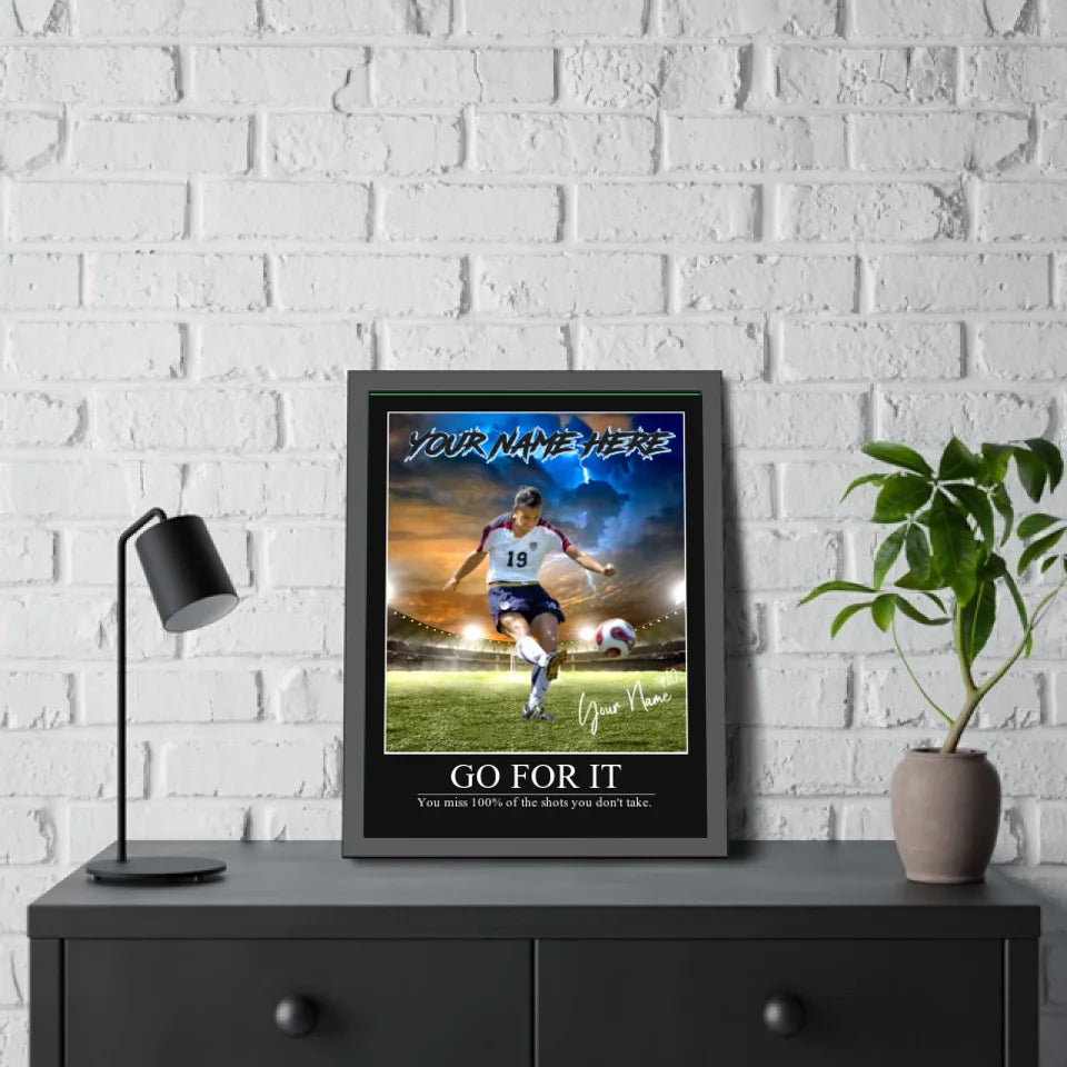 "Smashing Thru" Custom Soccer Wall Art