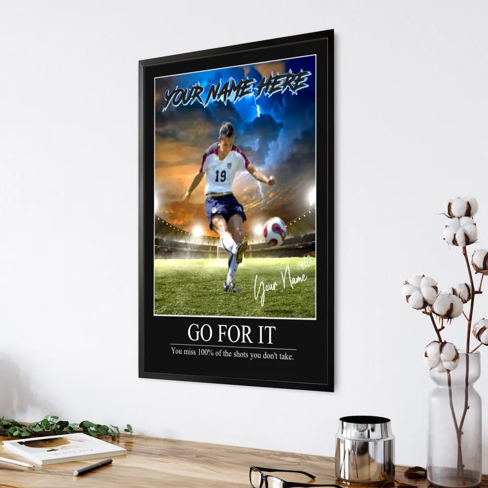 "Smashing Thru" Custom Soccer Wall Art