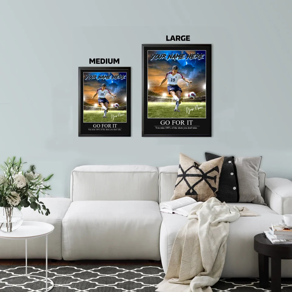 "Smashing Thru" Custom Soccer Wall Art