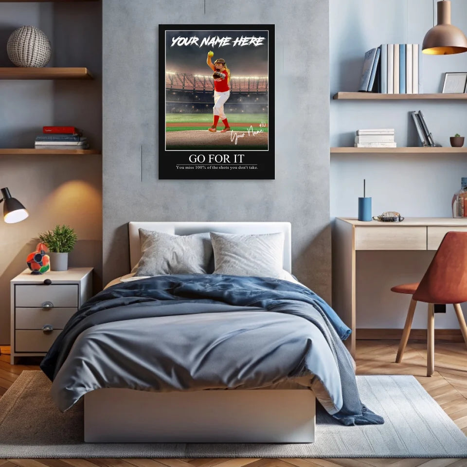 "King of the Hill" Custom Softball Wall Art