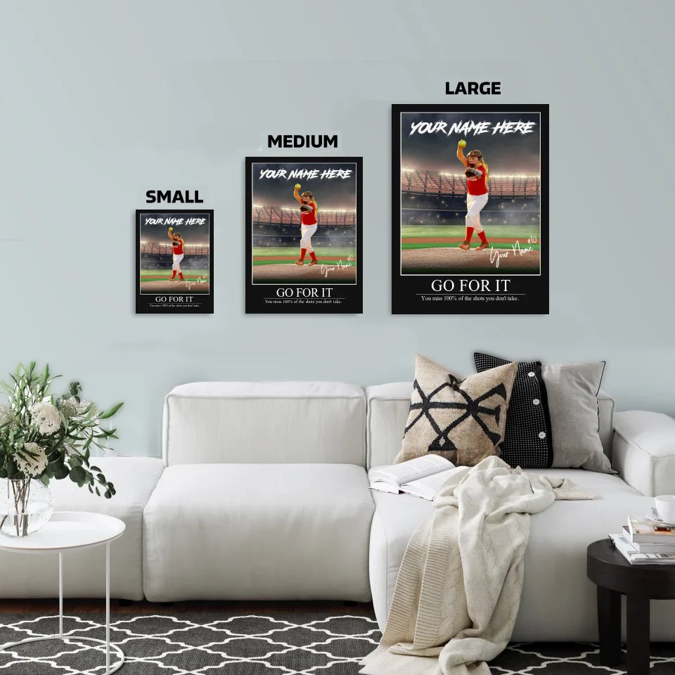 "King of the Hill" Custom Softball Wall Art