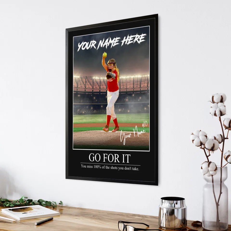 "King of the Hill" Custom Softball Wall Art